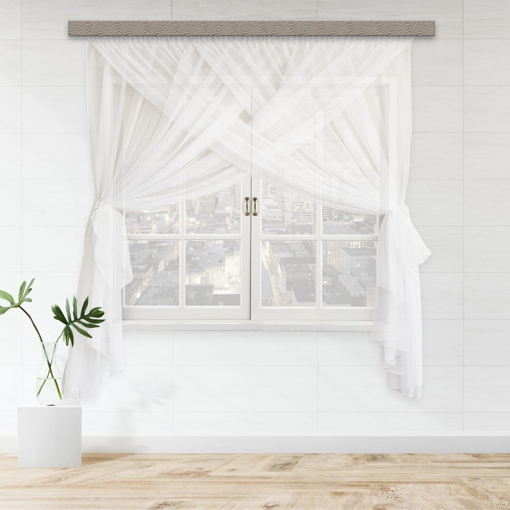 Изображение товара Комплект штор для кухни Witerra Лиана 300x180 см белый 00000076221