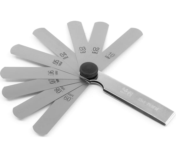 Изображение товара Набор щупов ЧИЗ №1 70мм (75мм) 0,02-0,1 С ПОВЕРКОЙ 012129