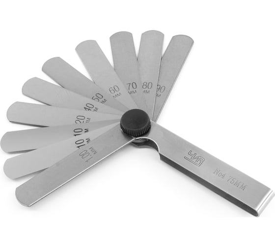 Изображение товара Набор щупов ЧИЗ №4 70мм (75мм) 0,1-1,0 С ПОВЕРКОЙ 012128