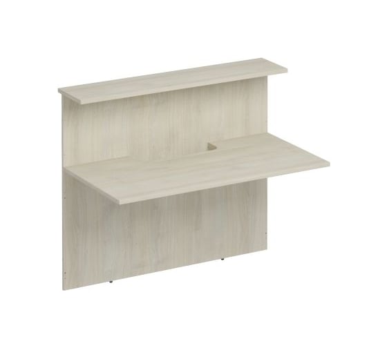 Изображение товара Модуль ресепшн Юнитекс Комфорт прямой с вырезом без опор 140х76,8х120, дуб шамони светлый К.920хДШ