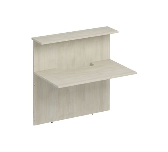 Изображение товара Модуль ресепшн Юнитекс Комфорт прямой с вырезом без опор 120х76,8х120, дуб шамони светлый К.919хДШ