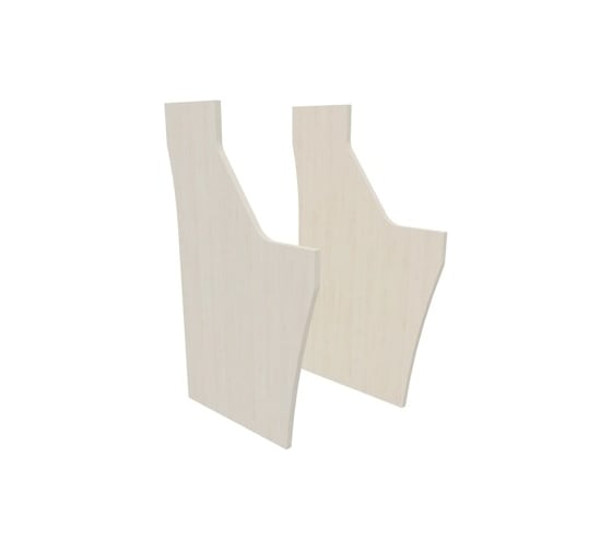 Изображение товара Панель боковая ресепшн Юнитекс Комфорт (комплект 2 шт.) 120х77.5х2.5, дуб шамони светлый К.924хДШ