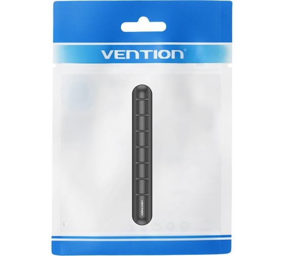 Изображение товара Органайзер для проводов VENTION на 7 портов , черный KBSB0