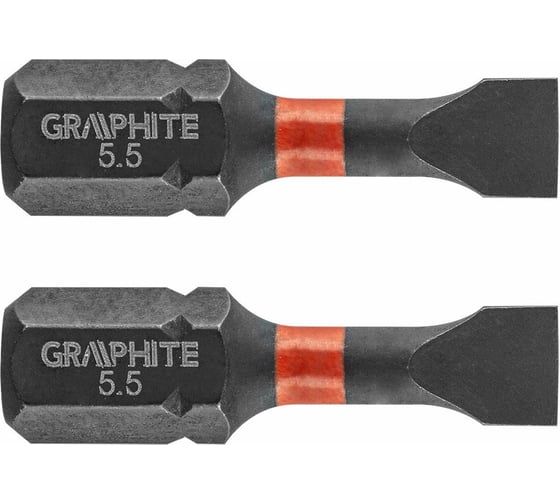 Изображение товара Биты ударные Graphite SL5.5 x 25 мм 1/4" S2 2 шт. 56H510