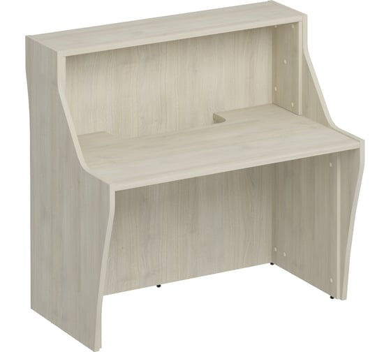 Изображение товара Стойка ресепшн Юнитекс Комфорт прямая с вырезом 125х77.5х120, дуб шамони К.9190хДШ