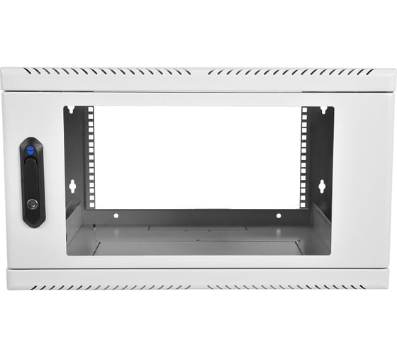 Изображение товара Телекоммуникационный настенный шкаф ЦМО, 19, 15U, дверь: стекло, сварной, серый ШРН-15.650