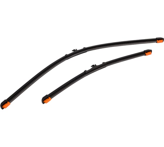 Изображение товара Комплект щеток стеклоочистителя Airline (2 шт.) 650/430 мм (26/17) бескаркасная, 2 типа адаптров AWB-BK-650-430K