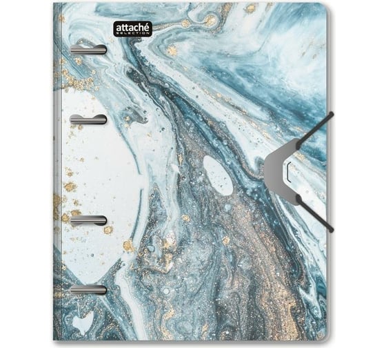 Изображение товара Бизнес-тетрадь Attache Selection Fluid A5, 120 листов, серо-голубая, в клетку, на кольцах 1175424