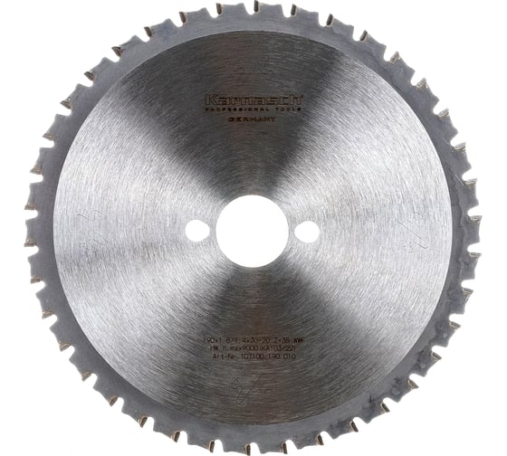 Изображение товара Диск пильный по стали (190х1.8/1.4х30 мм; Z=38 WWF) Karnasch 10.7100.190.010