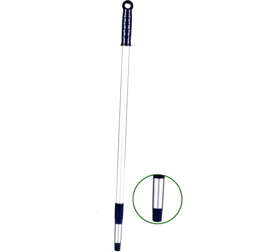 Изображение товара Ручка телескопическая алюминиевая Uctem-Plas для держателя мопов с резьбой 180 см d23,5мм черная ATS297 29260
