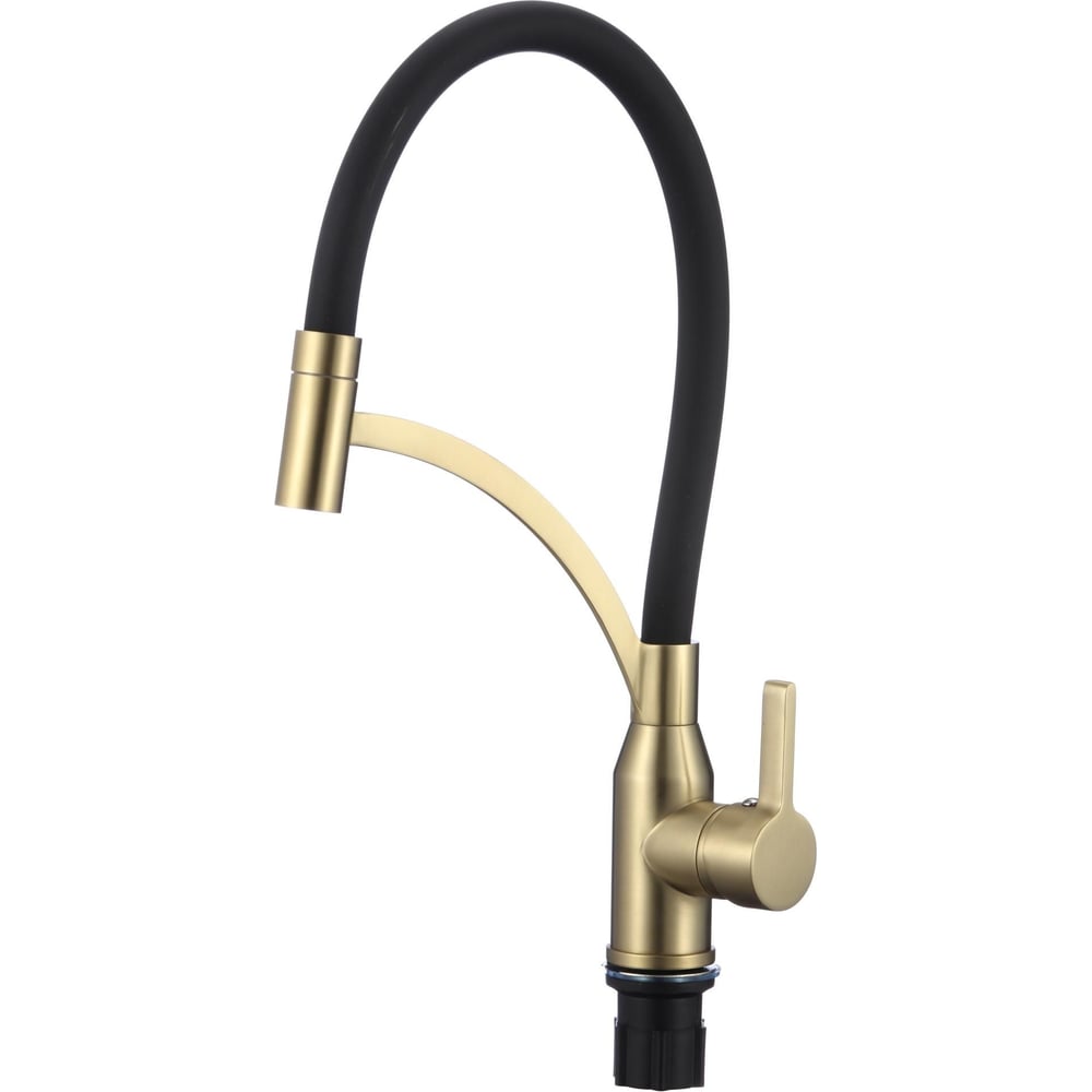 Изображение товара Современный однорычажный смеситель для кухни из нержавеющей стали с гибким изливом