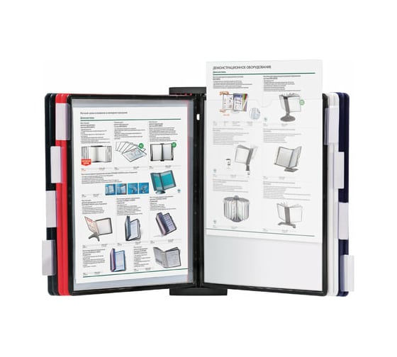 Изображение товара Настенная демосистема BRAUBERG SOLID с 10 цветными панелями А4, черная 236721