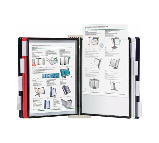 Изображение товара Настенная демосистема BRAUBERG SOLID с 10 цветными панелями А4, серая 236722