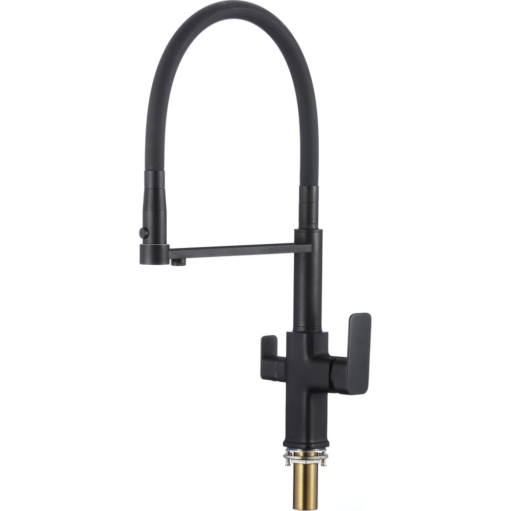 Изображение товара Смеситель Savol S-L1809H-01 Под фильтр воды, черный, двойной излив