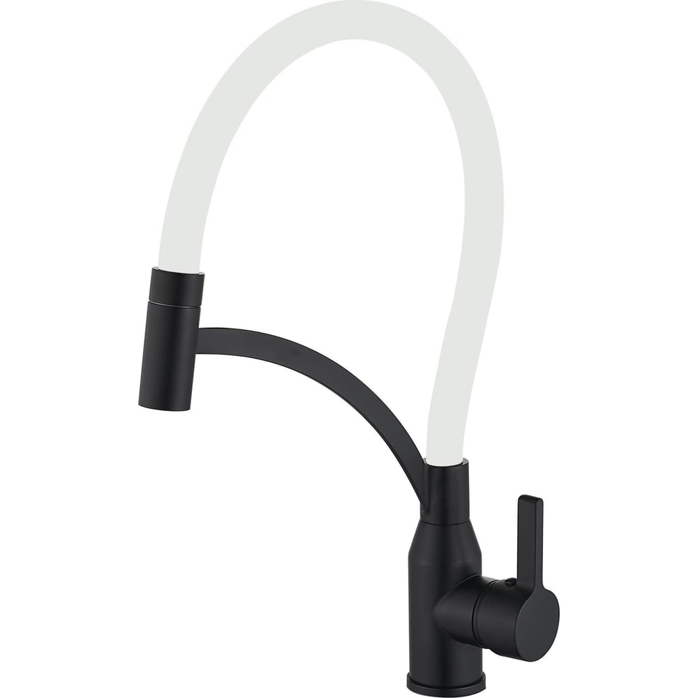 Изображение товара Смеситель для кухни Fmark FS8244H-02 однорычажный, нержавеющая сталь, поворотный, черный или белый