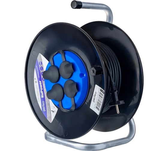 Изображение товара Удлинитель на катушке PERFEO без заземления RU POWER 30м 4гн 16А ПВС 2x1,5 IP44 (РБК16). 30015478