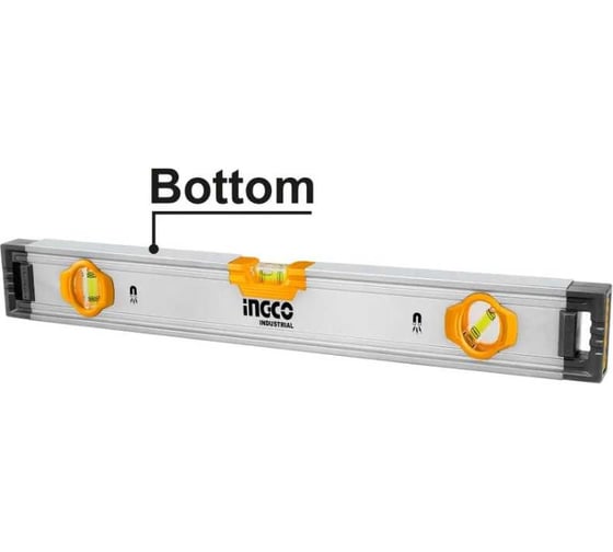 Изображение товара Пузырьковый уровень INGCO с мощными магнитами, 40 см, 3 уровня HSL38040M