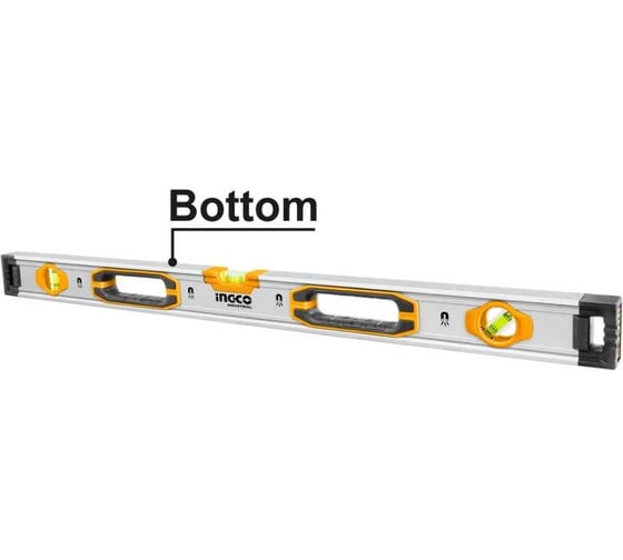 Изображение товара Пузырьковый уровень INGCO с мощными магнитами, 100 см, 3 уровня HSL38100M