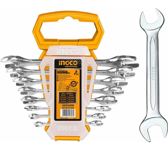 Изображение товара Набор рожковых гаечных ключей INGCO 6-22мм HKSPA2088