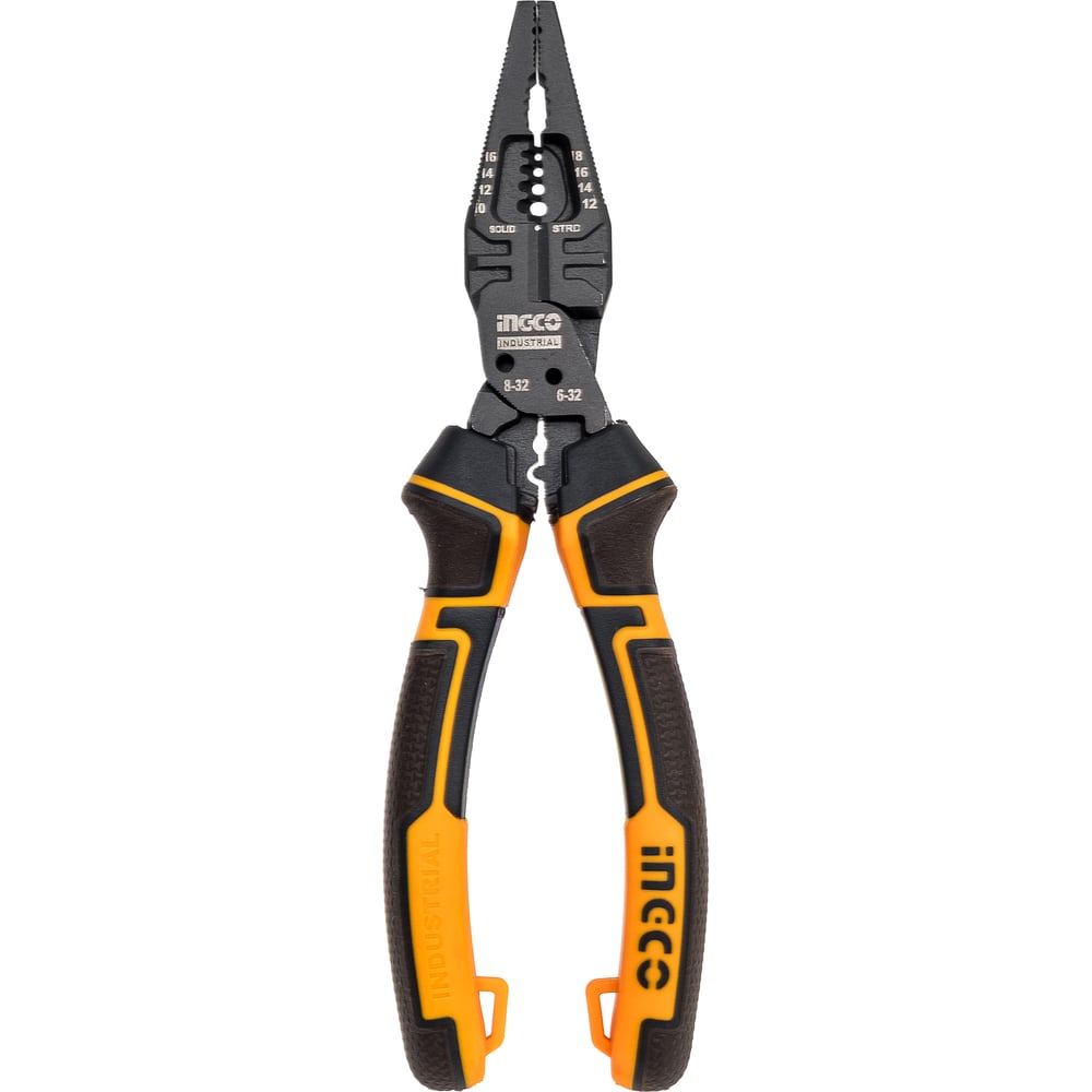 Изображение товара Плоскогубцы INGCO HMFCP28200 8в1 - усиленные, CrV, зачистка и перекусы
