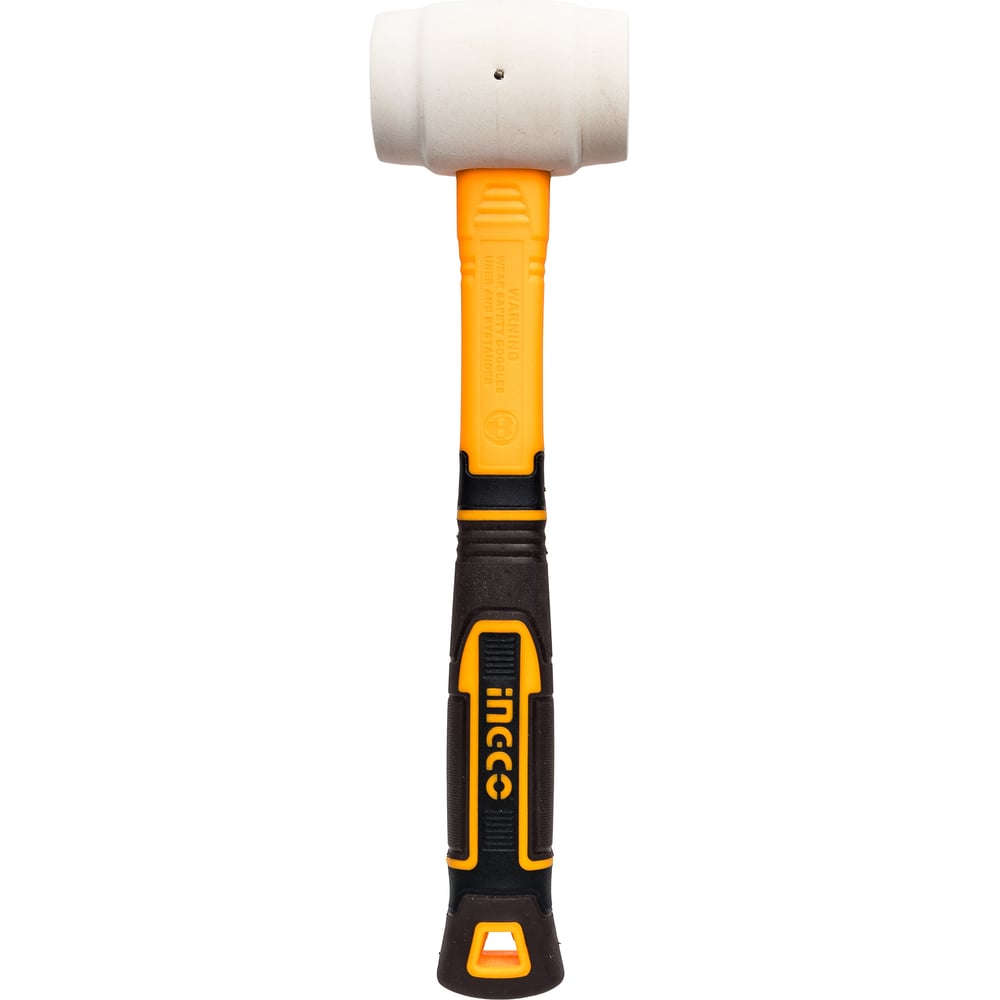 Изображение товара Резиновый молоток INGCO 220г, ручка фибергласс, нескольз., немаркий HRUH8908