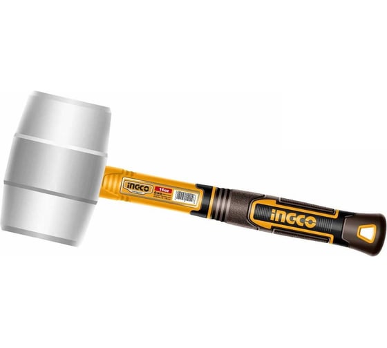 Изображение товара Резиновый молоток INGCO 220г, ручка фибергласс, нескольз., немаркий HRUH8908