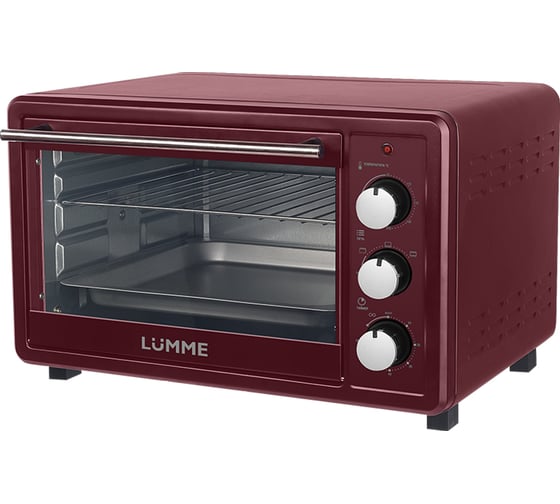 Изображение товара Духовой шкаф LUMME LU-EO1715A красный рубин, мини-печь 30 литров, гриль 42377
