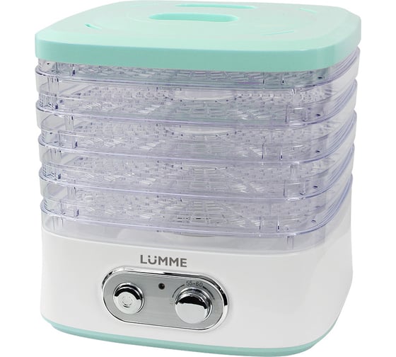 Изображение товара Сушилка для фруктов,овощей LUMME LU-1853 5 поддонов, белый/светлая яшма 40544
