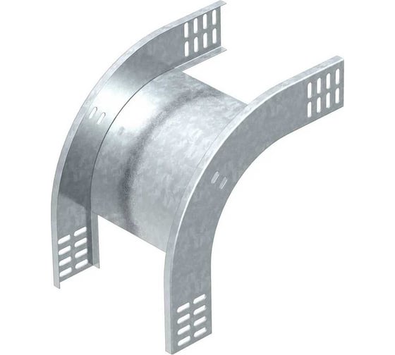 Изображение товара Секция угловая 90 внешняя OBO Bettermann RBV 610 F FS, для листовых лотков, h=60 мм, B=100 мм, сталь, конвейерный цинк 7007055