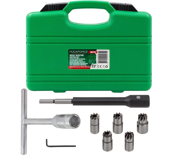 Изображение товара Набор приспособлений для чистки и восстановления посадочных мест форсунок Rockforce RF-907G7(17001)