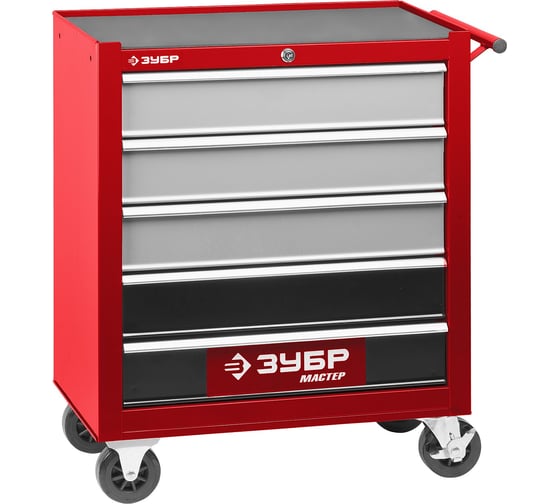 Изображение товара Инструментальная тележка Зубр МАСТЕР 5 ящиков, 680x330x770 мм 38905-5