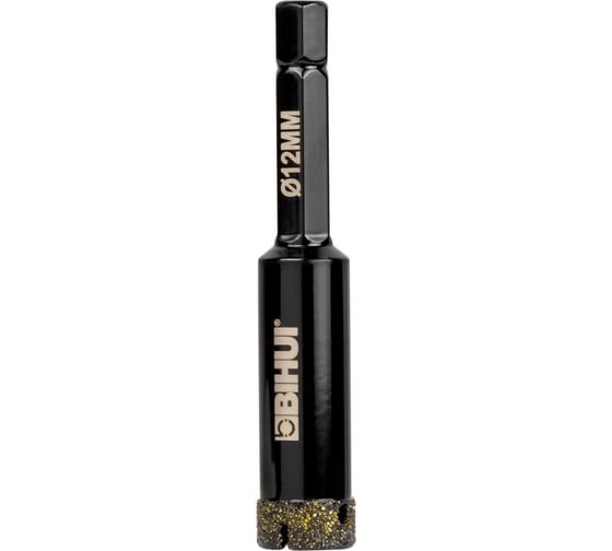 Изображение товара Коронка алмазная по стеклу и керамике 12 мм BIHUI DBW12