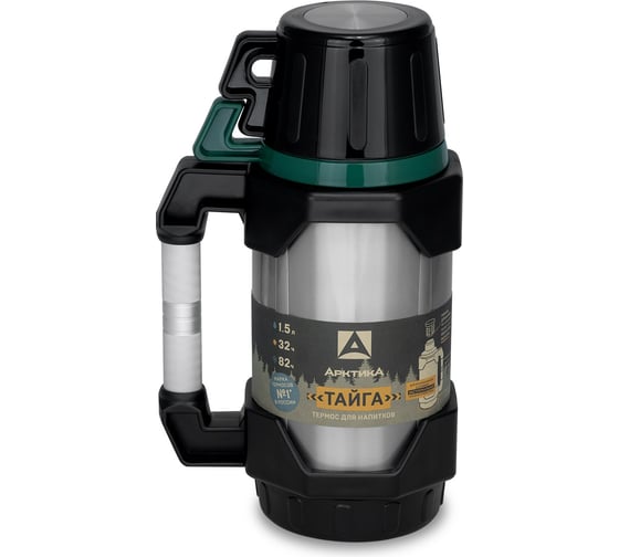 Изображение товара Термос Арктика Тайга 1.5 л, с узким горлом, зеленый 110-1500-GN