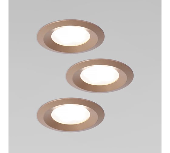 Изображение товара Встраиваемый точечный светильник Elektrostandard 110 MR16 золотой (комплект 3 шт) a069518