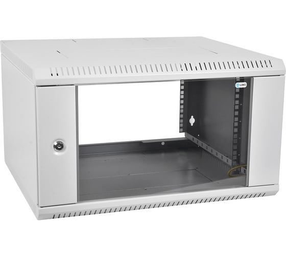 Изображение товара Телекоммуникационный настенный шкаф ЦМО, 19, 18U, дверь стекло, разборный, серый ШРН-Э-18.650