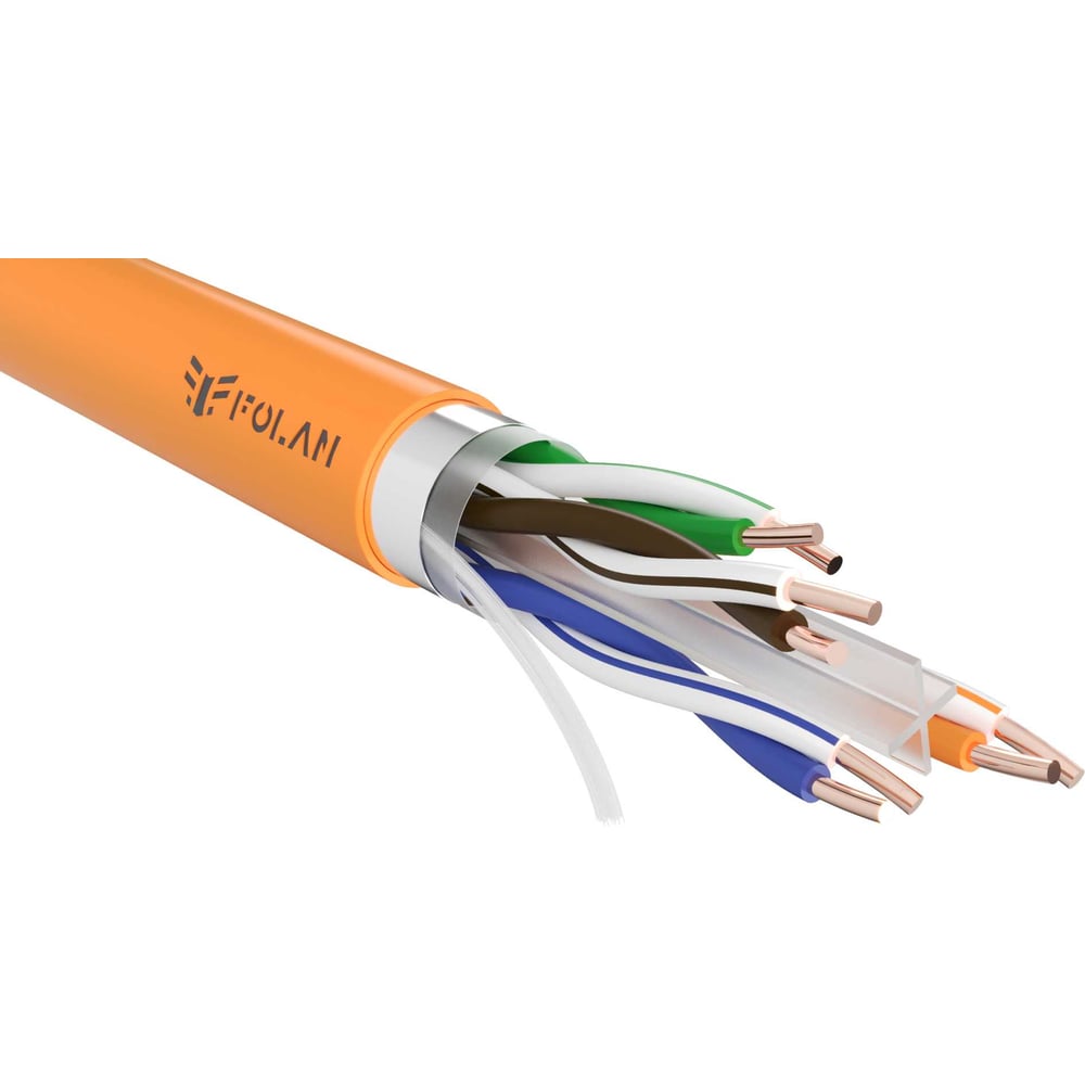 Изображение товара Кабель Ethernet Folan Cat 6 F/UTP 305 м оранжевый 6 категория