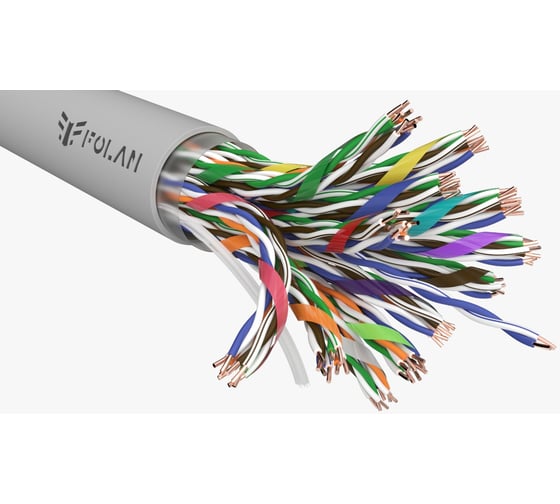 Изображение товара Кабель Folan U/UTP Cat 5e ZH нг(А)-HF 50x2х0,52 305 м U502052ZHHF