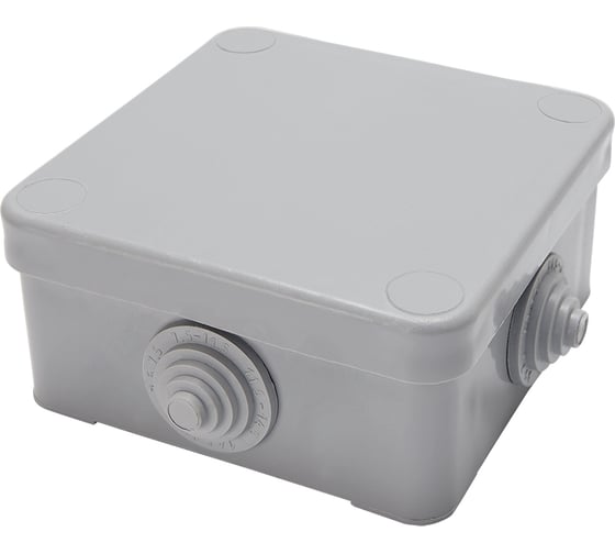 Изображение товара Разветвительная коробка Stekker EBX10-34-44 IP53, 4 ввода, светло-серая КЭМ 3-10-4 П 39251