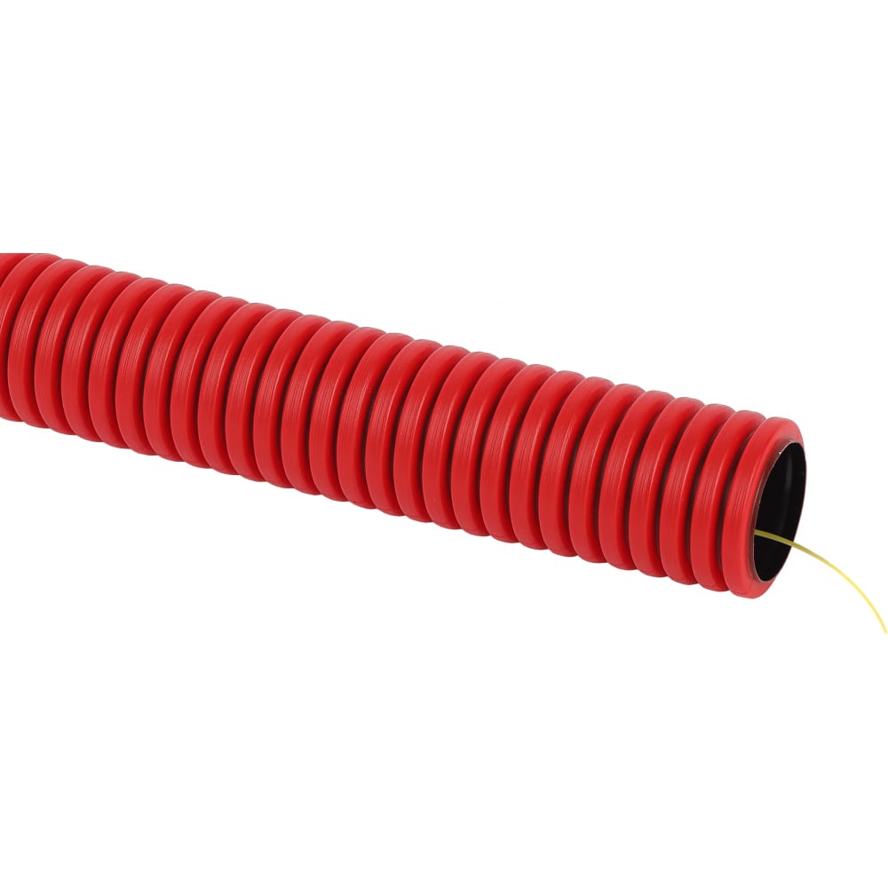 фото Гофрированная двустенная труба эра пнд красная d=63мм с зондом 50м 3 б0048279