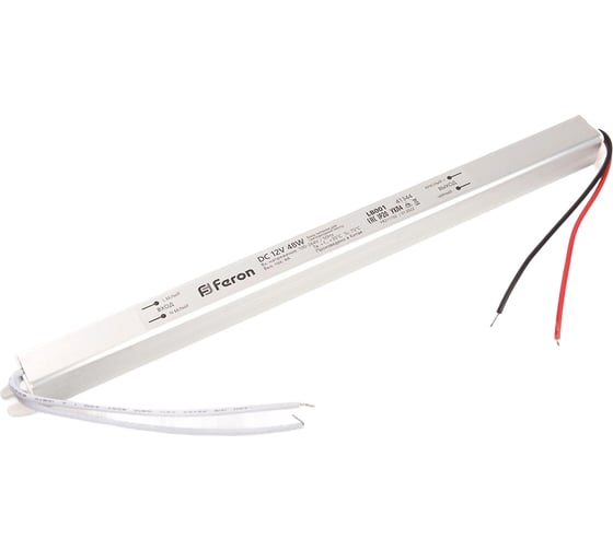 Изображение товара Электронный трансформатор FERON LB001 для светодиодной ленты 48W 12V ультратонкий драйвер 41344