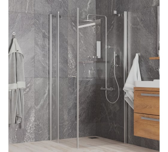 Изображение товара Душевое ограждение Paini Cox 90x90 см, квадратное, распашное, универсальное, хром 60069