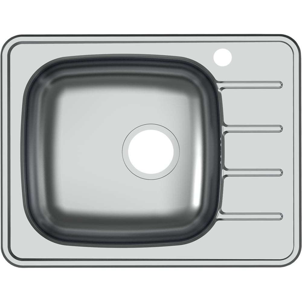 Изображение товара Мойка кухонная UKINOX Гранд GRM600.480-GT6K из нержавеющей стали, прямоугольная, 600x480 мм