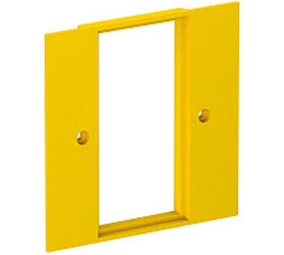 Изображение товара Накладка блока питания OBO Bettermann VH для монтажа устройств (2 ЭУИ 45x45 мм) 95x95 мм, желтая 6109836