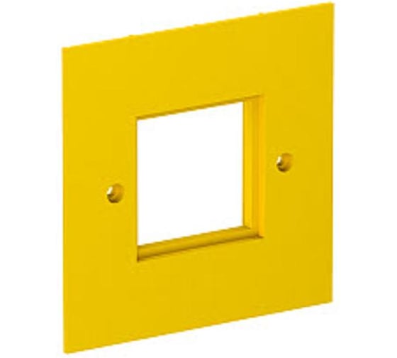 Изображение товара Накладка блока питания OBO Bettermann VH для монтажа устройств (1 ЭУИ 45x45 мм) 95x95 мм, желтая 6109840