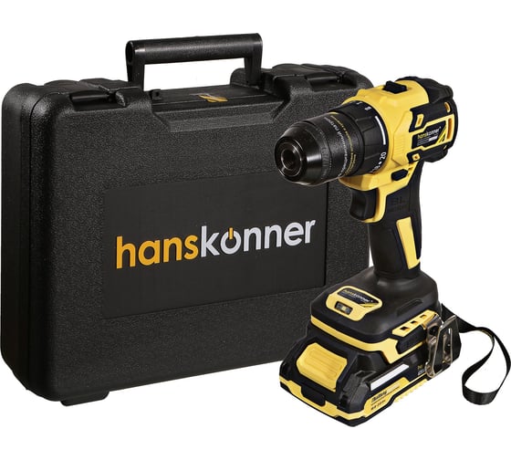 Изображение товара Аккумуляторная дрель Hanskonner б/щ 1BatterySystem HCD2065C