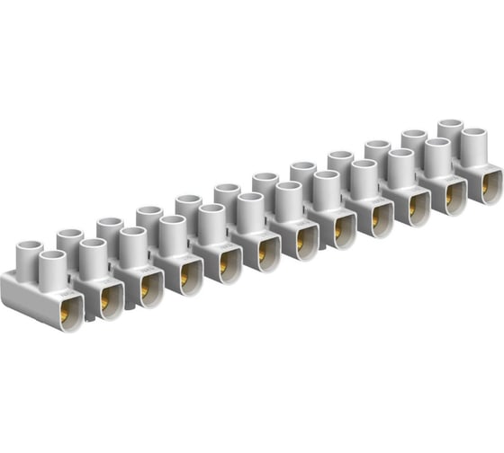 Изображение товара Колодка клеммная OBO Bettermann 1,0-6,0 мм², полипропилен, 450 V, 41 А, 2х рядная, белый (10 шт/уп) 2056224