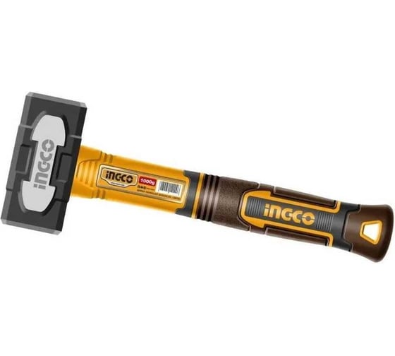 Изображение товара Тяжелая кувалда INGCO 1кг, ручка фибергласс, нескользящая HSTH81000