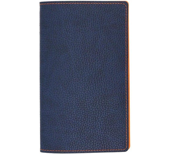 Изображение товара Настольная визитница Attache Bizon А5, 96 визиток, гибкая, синяя, оранжевая прострочка 852892
