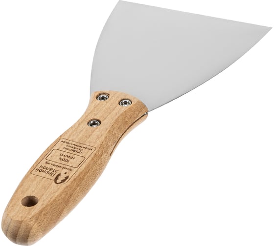 Изображение товара Шпательная лопатка из нержавеющей стали MATRIX 100 мм, буковая рукоятка, EFP 85617