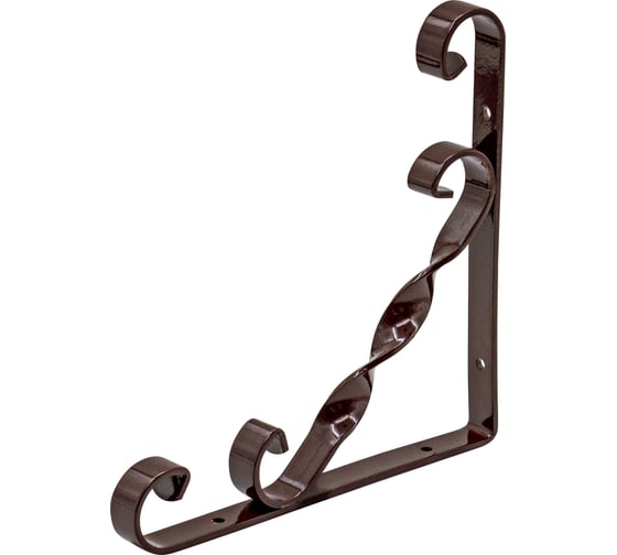 Изображение товара Уголок-кронштейн для полок декоративный РемоКолор Орнамент, коричневый, 150x150мм, (шт.) 71-2-515